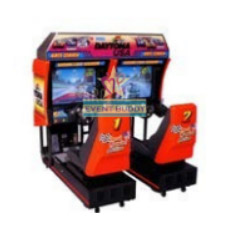 Professional arcade machine collection featuring classic and modern games at Singapore event