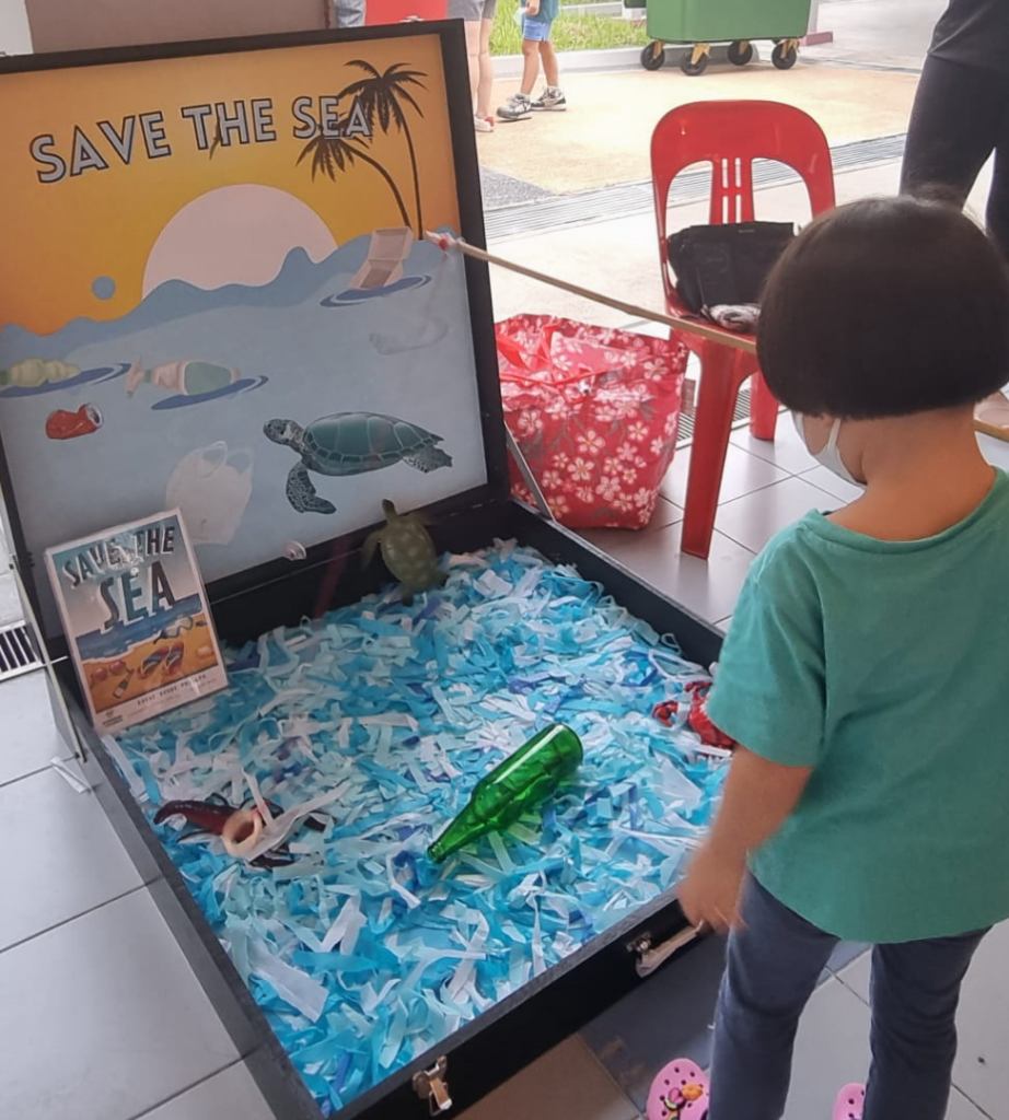 Professional Save The Sea interactive game at Singapore corporate event